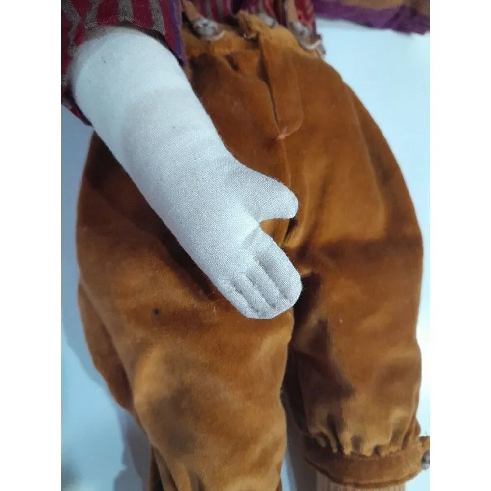 Vintage Cloth Boy Doll, Freckles, Blond, 18 Inch